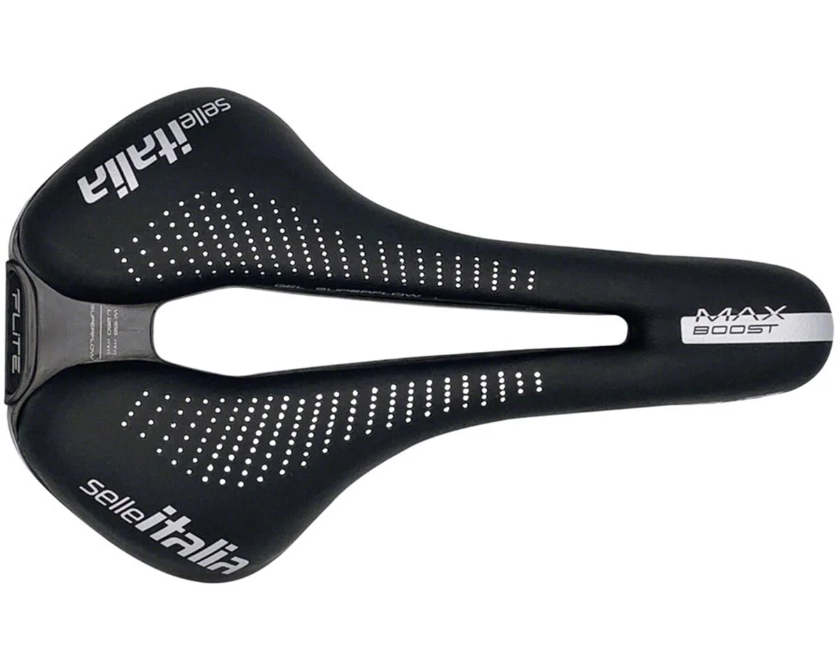 Selle Italia MAX FLITE Boost Gel Superflow Saddle (Black) (Titanium Rails) (L3) (155mm)
